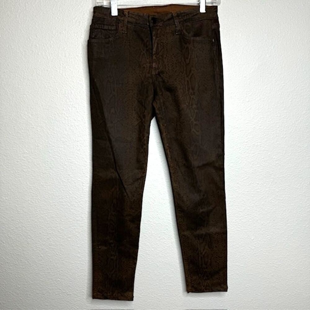 Joe’s Jeans Brown Animal Print Skinny Ankle Pants Women’s Size 27 Mid-Rise